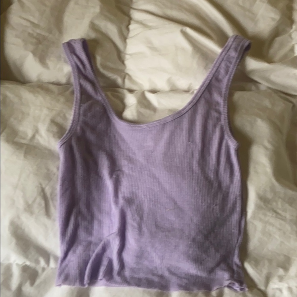 lilac purple pacsun tank crop top no flaws